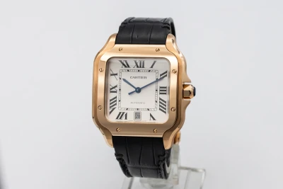 Cartier Santos De Cartier 40mm Black Leather WGSA0019 2021