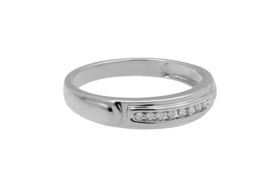 9ct White Gold Channel Set Diamond Eternity Wedding Band 0.08ct 2.1g