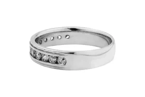 18ct White Gold Channel Set Diamond Eternity Wedding Band 0.50ct