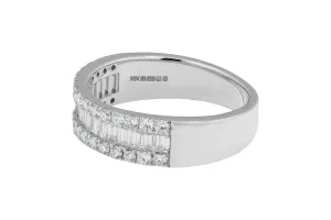 9ct White  Gold Diamond Baguette Eternity Ring 1.15ct