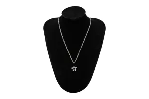 18ct White Gold Necklace & Diamond Star Pendant 0.50ct