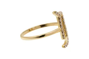 9ct Yellow Gold Capricorn Zodiac Cubic Zirconia Ring 2.60g