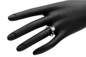 Platinum Knife-Edge Round Brilliant Diamond  Engagement Ring 1.20ct GIA Certified