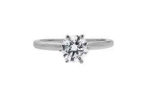 18ct White Gold Lab Diamond Brilliant Round Engagement Ring 1.00ct GIA Certified
