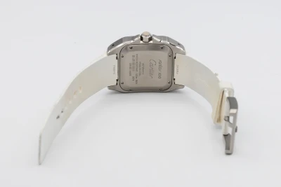Cartier Santos 100 Midi 33mm White Rubber 2878 Circa 2010