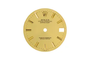 Rolex DateJust 36mm Champagne Baton Dial