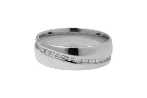 9ct White Gold Diamond Wedding Band 0.20ct