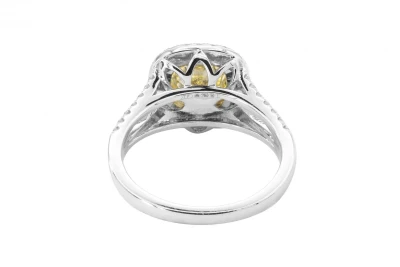 18ct 1.55ct Natural Yellow Diamond Engagement Ring GIA Certified
