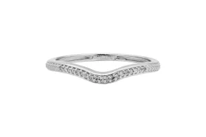9ct White Gold Diamond Eternity Band 0.10ct