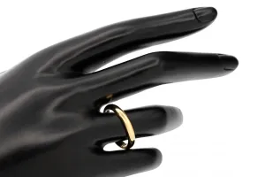 18ct Yellow Gold D Shape Wedding Band 5.5g