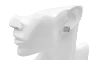 18ct White Gold Diamond Studs Featuring 98 Princess Cut Diamonds