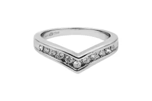 9ct White Gold Diamond Wedding Band 0.35ct