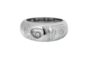 Chopard 18ct White Gold And Happy Diamonds LOVE Ring 82/2899