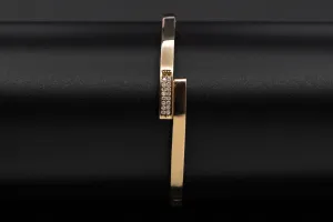 9ct Yellow Gold Cubic Zirconia Baby Bangle 4.5g