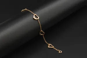 Tiffany & Co Elsa Peretti® Open Heart 18ct Rose Gold Bracelet 7.1g