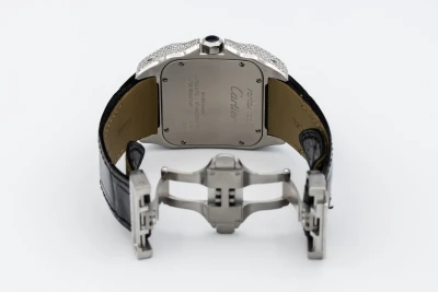 Cartier Santos 100XL 41mm Black Leather 3774 Circa 2010