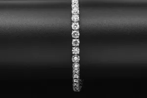 18ct White Gold Diamond Tennis Bracelet 12.60cts