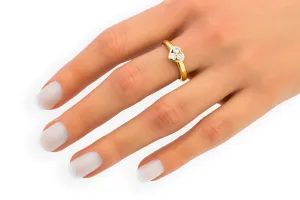 18ct Yellow Gold Heart Diamond Ring 0.27ct