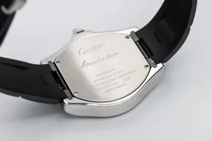 Cartier Roadster 39mm Stainless Steel Black Rubber W6206018 Circa 2010