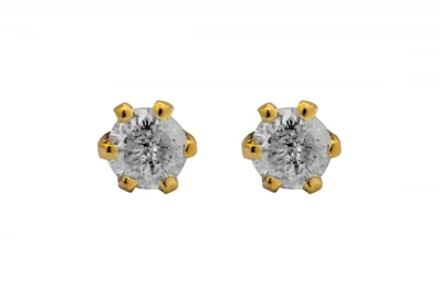 9ct Yellow Gold Diamond Stud Earrings 0.30ct