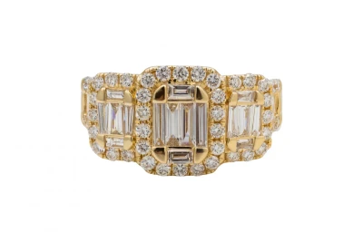 14ct Yellow Gold 3 Stone Trilogy Diamond Ring 1.40cts