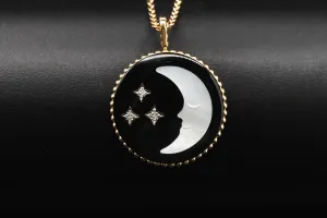 Rose Céleste Medallion Necklace Yellow & White Gold, Diamond