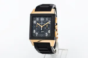 Jaeger-LeCoultre Reverso Squadra Chrono GMT Black Rubber 231.L.50 Circa 2000s