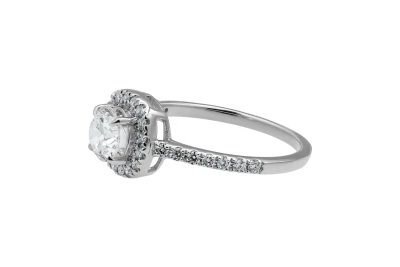 18ct White Gold Diamond Engagement Ring 0.90ct