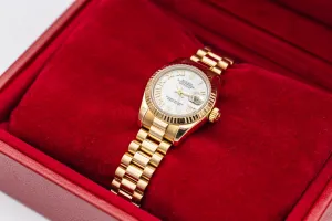 Rolex Lady DateJust 26mm 18ct Yellow Gold Presidential 179178 2001