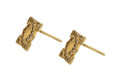 9ct Yellow Gold Cubic Zirconia Stud Earrings