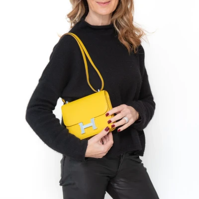 Hermes Constance III 18 Miroir Chevre Jaune De Naples 2025