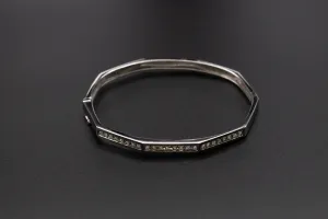 18ct White Gold Diamond Bangle App 0.75cts