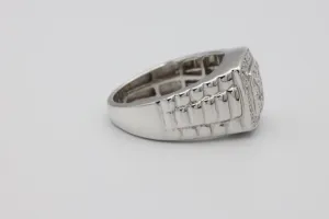 14ct White Gold President Design Diamond Ring 0.80ct 9.3g