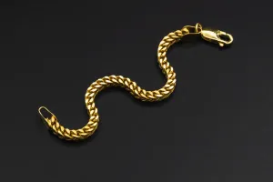 9ct Yellow Gold Baby Franco Bracelet 5.2g