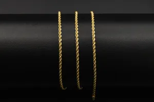 9ct Yellow Gold Rope Chain 18" 1.8g
