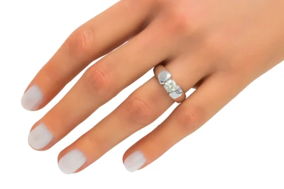 14ct White Gold Diamond Engagement Ring 0.60ct 5.2g