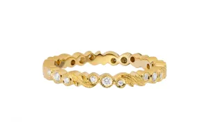 Decorative Diamond Eternity Ring in 18ct Yellow Gold 0.25ct