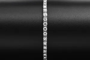 18ct White Gold Diamond Tennis Bracelet 5.02cts