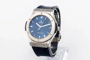 Hublot Classic Fusion 45mm Blue Rubber Bracelet 511.NX.7170.LR 2017