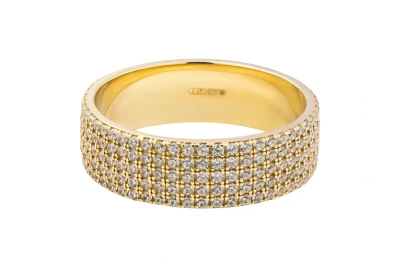 9ct Yellow Gold Cubic Zirconia Ring 4.4g