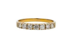 18ct Yellow Gold 7 Diamond Ring 0.50ct