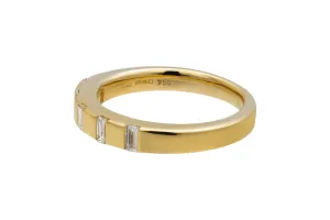 18ct Yellow Gold Baguette Diamond Wedding Band 0.26ct