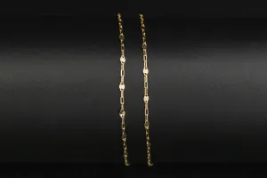 18ct Yellow & White Gold Chain 15" 1.8g