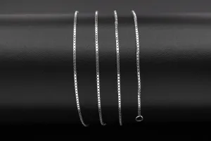 9ct White Gold Box Link Chain 2.7g