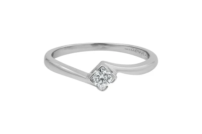 18ct White Gold Diamond Engagement Ring 0.15ct