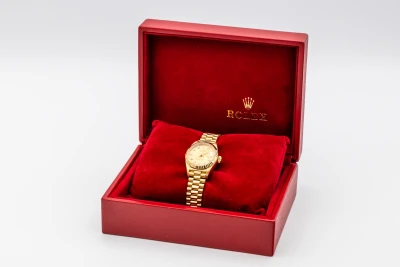 Rolex Lady DateJust 26mm 18ct Yellow Gold Presidential 69178 1988