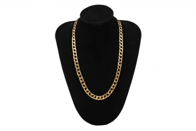 9ct Yellow Gold Diamond-Cut Curb Chain Necklace 16.2g