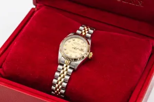 Rolex Lady DateJust 26mm Steel & 18ct Yellow Gold Jubilee 69173 1992