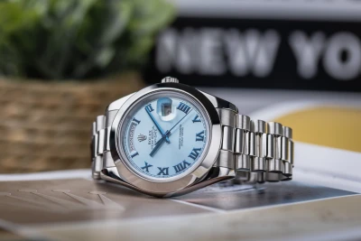Rolex Day-Date II 41mm Platinum Presidential 218206 2014