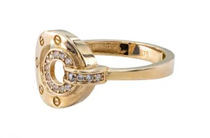 9ct Yellow Gold Cubic Zirconia Ring 2g